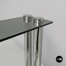 Load image into Gallery viewer, Console with two smoked glass tops, 1970s