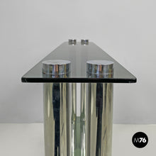Load image into Gallery viewer, Console with two smoked glass tops, 1970s