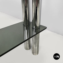 Load image into Gallery viewer, Console with two smoked glass tops, 1970s