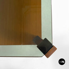画像をギャラリービューアに読み込む, Wooden coffee table with smoked glass top, 1960s