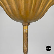 Load image into Gallery viewer, Chandelier in pink and clear glass and brass, early 1900s