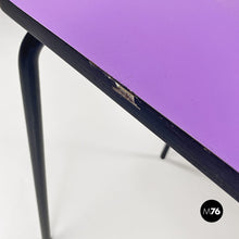 Load image into Gallery viewer, Set of four hexagonal violet bar tables, 1960s