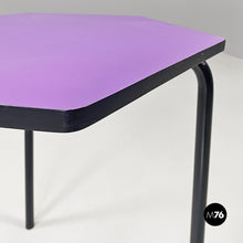 Load image into Gallery viewer, Set of four hexagonal violet bar tables, 1960s