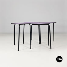 Load image into Gallery viewer, Set of four hexagonal violet bar tables, 1960s