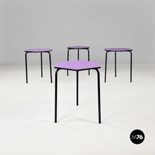 Load image into Gallery viewer, Set of four hexagonal violet bar tables, 1960s