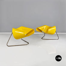 Charger l'image dans la galerie, Yellow Nastro armchairs by Franca Stagi e Cesare Leonardi for Elco, 1969