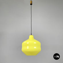 画像をギャラリービューアに読み込む, Yellow Murano glass chandelier by Massimo Vignelli for Venini, 1950s
