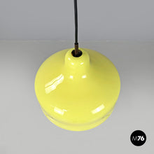 画像をギャラリービューアに読み込む, Yellow Murano glass chandelier by Massimo Vignelli for Venini, 1950s