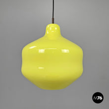 画像をギャラリービューアに読み込む, Yellow Murano glass chandelier by Massimo Vignelli for Venini, 1950s