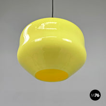 画像をギャラリービューアに読み込む, Yellow Murano glass chandelier by Massimo Vignelli for Venini, 1950s
