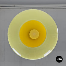 画像をギャラリービューアに読み込む, Yellow Murano glass chandelier by Massimo Vignelli for Venini, 1950s