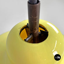 画像をギャラリービューアに読み込む, Yellow Murano glass chandelier by Massimo Vignelli for Venini, 1950s