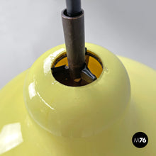 画像をギャラリービューアに読み込む, Yellow Murano glass chandelier by Massimo Vignelli for Venini, 1950s