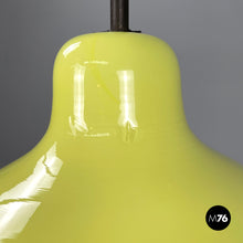 画像をギャラリービューアに読み込む, Yellow Murano glass chandelier by Massimo Vignelli for Venini, 1950s