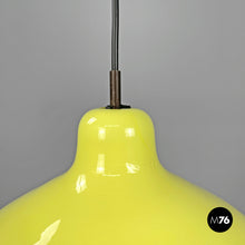 画像をギャラリービューアに読み込む, Yellow Murano glass chandelier by Massimo Vignelli for Venini, 1950s