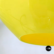 画像をギャラリービューアに読み込む, Yellow Murano glass chandelier by Massimo Vignelli for Venini, 1950s