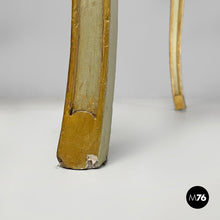 Load image into Gallery viewer, Gold and green corner wood consoles with lumachella marble top, 1700s