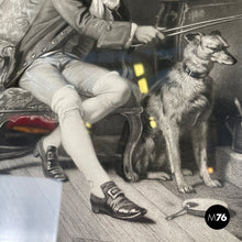 画像をギャラリービューアに読み込む, Etching print with black and gold metal and wood frame, 1863