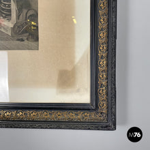 画像をギャラリービューアに読み込む, Etching print with black and gold metal and wood frame, 1863