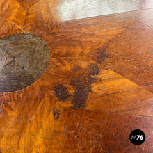 画像をギャラリービューアに読み込む, Wooden round coffee table with inlay decorations, early 1900s