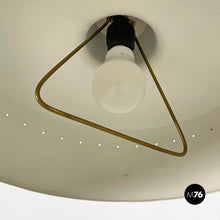 Load image into Gallery viewer, Adjustable wall lamp in brass and metal, 1950s