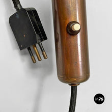 Load image into Gallery viewer, Adjustable wall lamp in brass and metal, 1950s