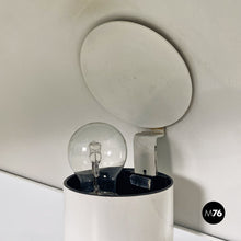 画像をギャラリービューアに読み込む, White metal Vaga table lamp by Franco Mirenzi for Valenti, 1970s