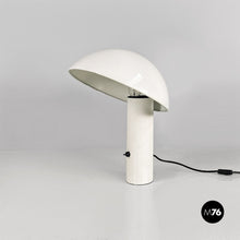 画像をギャラリービューアに読み込む, White metal Vaga table lamp by Franco Mirenzi for Valenti, 1970s