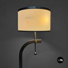 将图片加载到图库查看器,Metal and glass floor lamp, 1940s