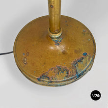 画像をギャラリービューアに読み込む, Art deco style, entirely brass floor lamp, 1940s