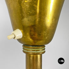 画像をギャラリービューアに読み込む, Art deco style, entirely brass floor lamp, 1940s