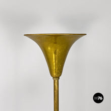 画像をギャラリービューアに読み込む, Art deco style, entirely brass floor lamp, 1940s