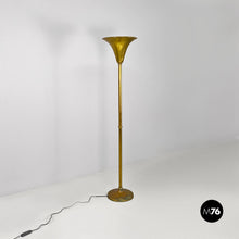 画像をギャラリービューアに読み込む, Art deco style, entirely brass floor lamp, 1940s