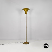 画像をギャラリービューアに読み込む, Art deco style, entirely brass floor lamp, 1940s