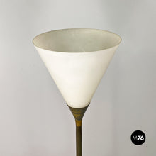 画像をギャラリービューアに読み込む, Glass and iron floor lamp, 1950s