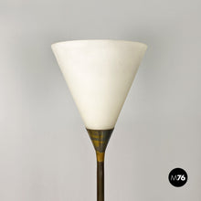 画像をギャラリービューアに読み込む, Glass and iron floor lamp, 1950s