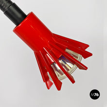 Load image into Gallery viewer, Red and black metal adjustable floor lamp by Tronconi, 1980s