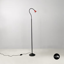 Load image into Gallery viewer, Red and black metal adjustable floor lamp by Tronconi, 1980s