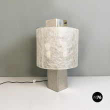 Load image into Gallery viewer, Steel and semi transparent fabric table lamp by Pia Guidetti Crippa for Lumi, 1980s
