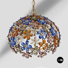 将图片加载到图库查看器,Glass and metal chandeliers, 1960s