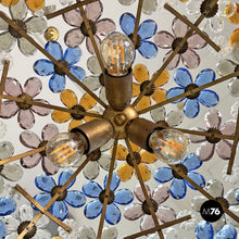 将图片加载到图库查看器,Glass and metal chandeliers, 1960s