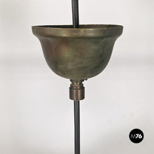 画像をギャラリービューアに読み込む, White plastic and brass 2/5 chandelier by Gianemilio Monti, Pietro Monti and Anna Bertarini (GPA Monti Studio) for Kartell, 1950s