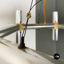 Load image into Gallery viewer, Metal and plastic Atomic chandelier by Robert and Trix Haussmann for Swiss Lamps International, 1970s