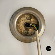 画像をギャラリービューアに読み込む, Opaline glass and metal Black and White chandelier by Achille and Piergiacomo Castiglioni for Flos, 1965