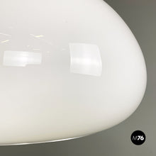 画像をギャラリービューアに読み込む, Opaline glass and metal Black and White chandelier by Achille and Piergiacomo Castiglioni for Flos, 1965