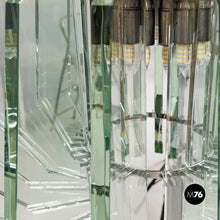 Charger l'image dans la galerie, Metal and glass chandelier by Max Ingrand for Fontana Arte, 1960s