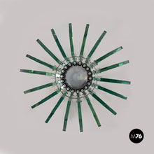 Charger l'image dans la galerie, Metal and glass chandelier by Max Ingrand for Fontana Arte, 1960s