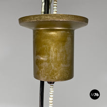 Load image into Gallery viewer, Red and white chandelier with bead decoration, 1960s