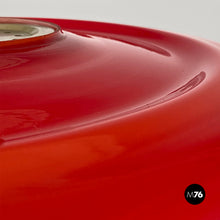 Load image into Gallery viewer, Red and white chandelier with bead decoration, 1960s