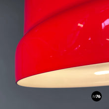 Load image into Gallery viewer, Red and white chandelier with bead decoration, 1960s